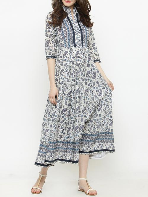 multicolored printed maxi dress - 14842995 - Very Small Image - 1