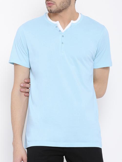 light blue cotton t-shirt - 14843224 - Very Small Image - 1