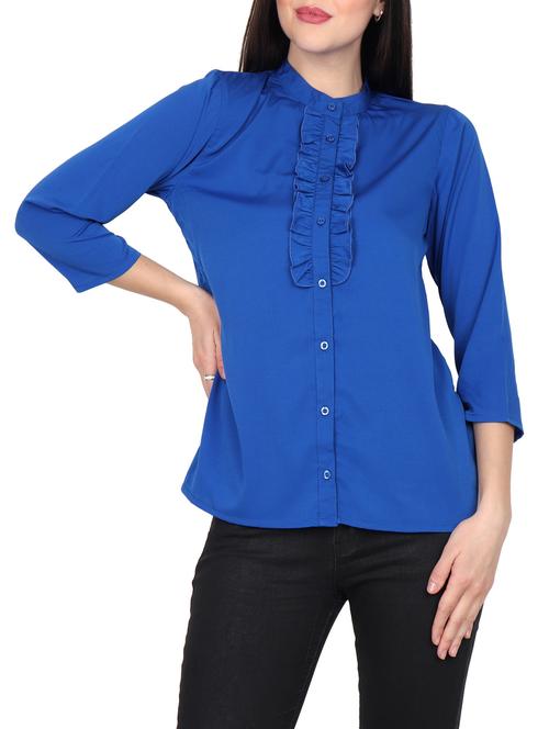 blue solid top - 14844776 - Very Small Image - 1