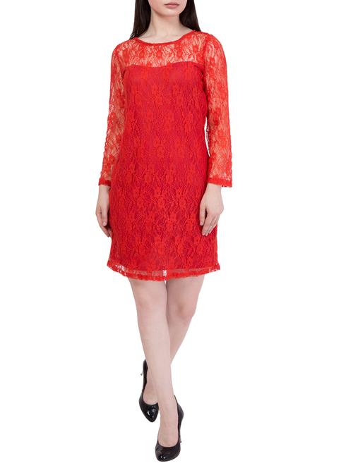 floral laced sheath dress - 14845708 - Very Small Image - 1