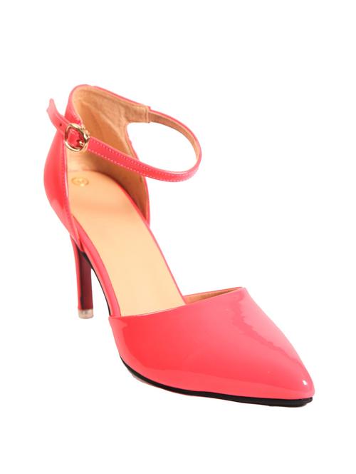 pink sheet ankle strap sandals - 14847958 - Very Small Image - 1