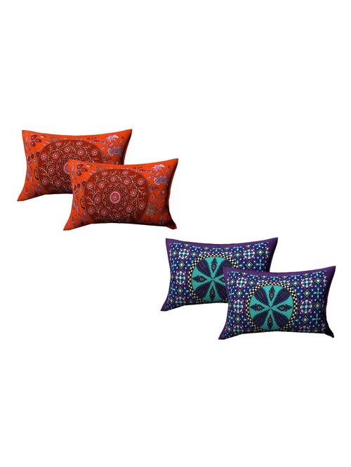 kariba cotton multicolor pillow covers 2 sets (4 pieces)-17"x27" - 14849113 - Very Small Image - 1