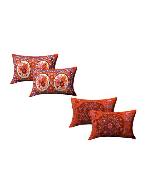 kariba cotton multicolor pillow covers 2 sets (4 pieces)-17"x27" - 14849114 - Very Small Image - 1