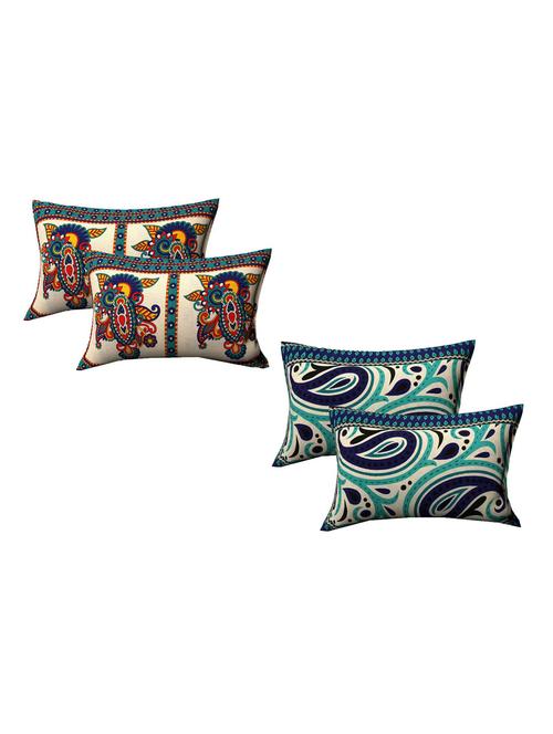 kariba cotton multicolor pillow covers 2 sets (4 pieces)-18"x28" - 14849120 - Very Small Image - 1