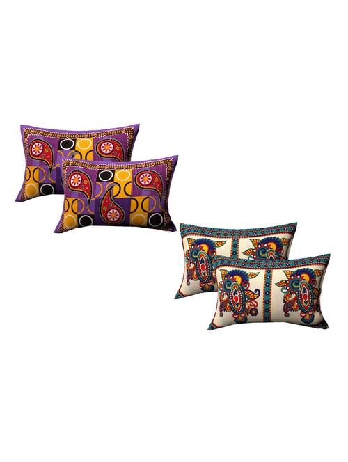 kariba cotton multicolor pillow covers 2 sets (4 pieces)-18"x28" - 14849124 - Very Small Image - 1