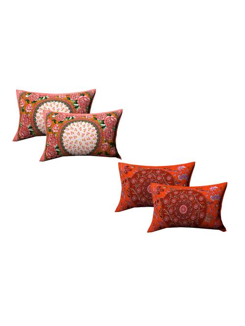 kariba cotton multicolor pillow covers 2 sets (4 pieces)-17"x27" - 14849126 - Very Small Image - 1