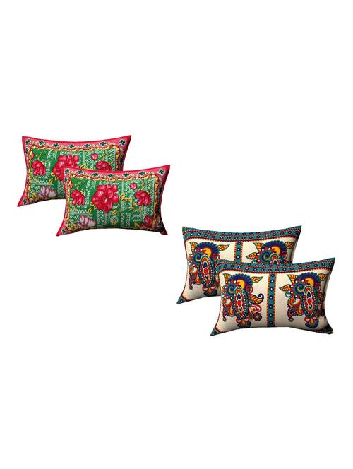 kariba cotton multicolor pillow covers 2 sets (4 pieces)-18"x28" - 14849136 - Very Small Image - 1