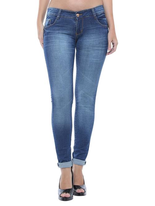 dark blue denim stone wash jeans - 14849402 - Very Small Image - 1