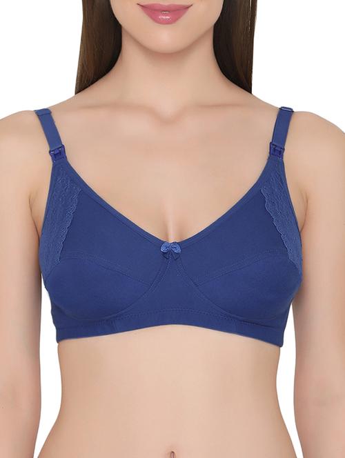 blue cotton blend bra - 14849514 - Very Small Image - 1