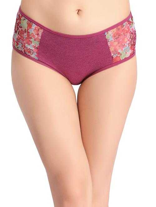 purple cotton blend hipster panty - 14849519 - Very Small Image - 1