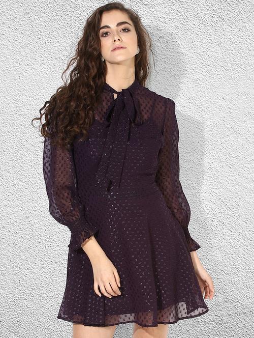 purple skater dress - 14850169 - Very Small Image - 1