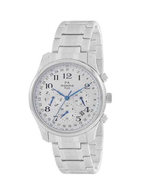 maxima silver chronograph watch for men - 00801cmgs - 14850947 - Very Small Image - 1