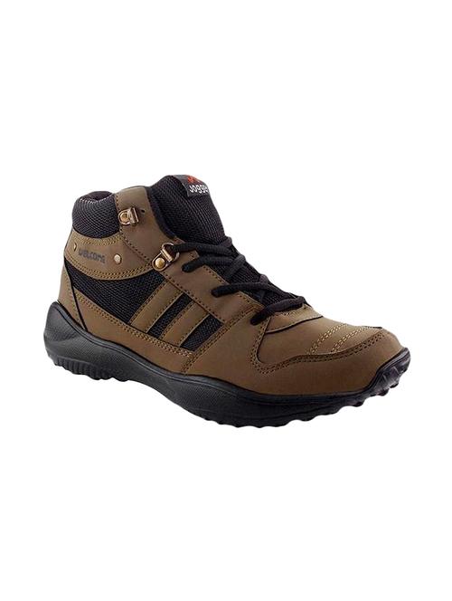 brown leatherette trekking shoe - 14852402 - Very Small Image - 1