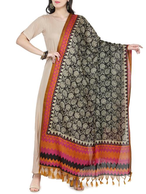 multi colored art silk dupatta - 14852803 - Very Small Image - 1