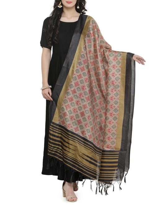 multi colored art silk dupatta - 14852813 - Very Small Image - 1