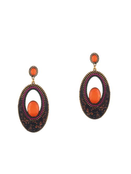 gold plated drop earrings - 14853346 - Very Small Image - 1