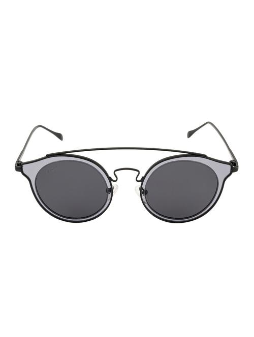 ted smith unisex round matt black polarized sunglasses - 14853384 - Very Small Image - 1