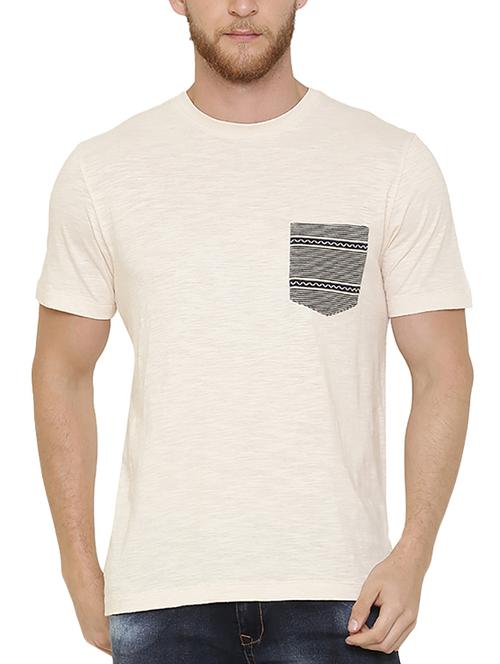 off white cotton pocket t-shirt - 14854332 - Very Small Image - 1