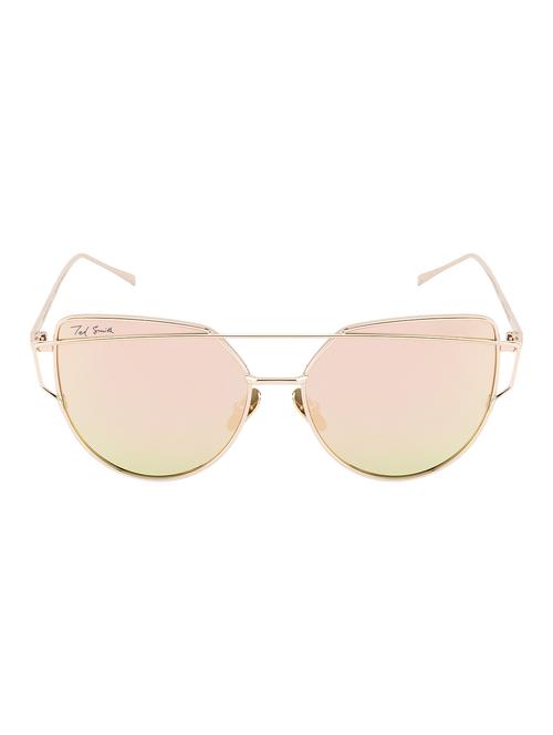 ted smith women cat-eye gold polarized sunglasses - 14855031 - Very Small Image - 1