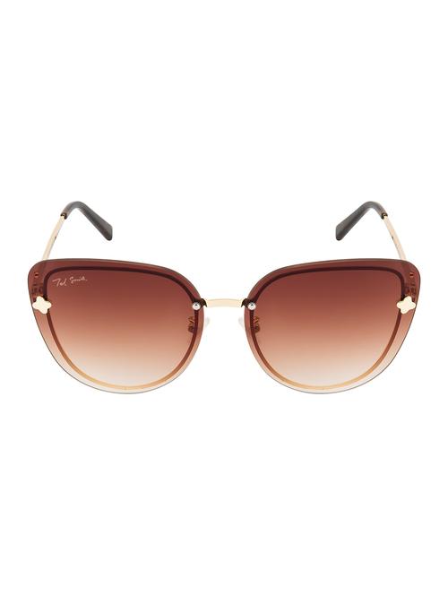 ted smith women cat-eye gold polycarbonate sunglasses - 14855033 - Very Small Image - 1