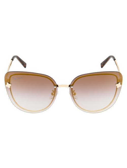 ted smith women cat-eye gold polycarbonate sunglasses - 14855037 - Very Small Image - 1