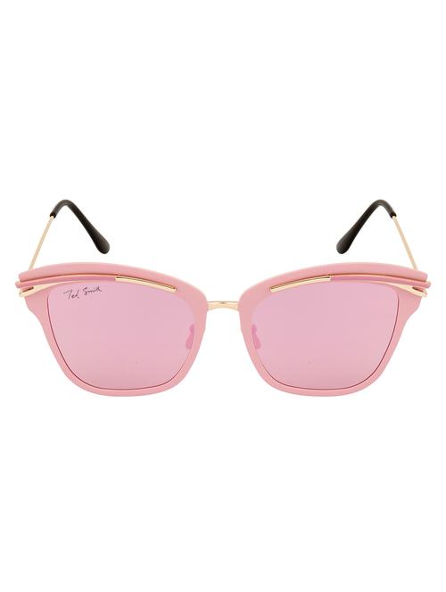 ted smith women square gold with pink polarized sunglasses - 14855065 - Very Small Image - 1
