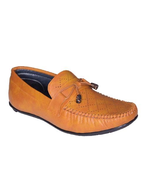 tan leatherette slip on loafer - 14855502 - Very Small Image - 1