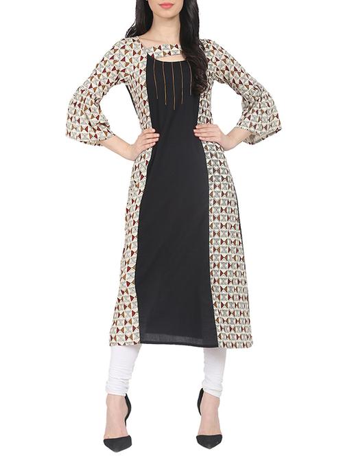 a-line printed kurta - 14857951 - Very Small Image - 1