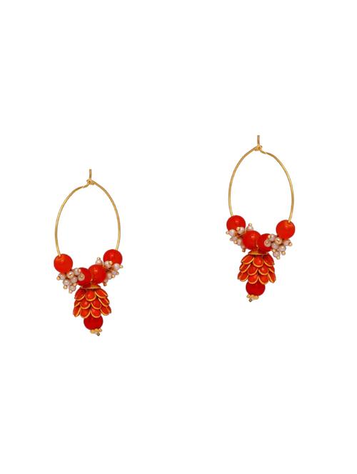 red brass balli earring - 14858167 - Very Small Image - 1