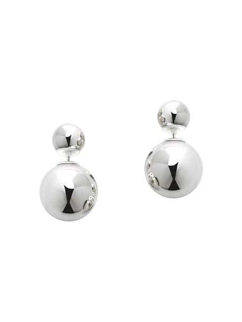 silver brass studs earring - 14858192 - Very Small Image - 1