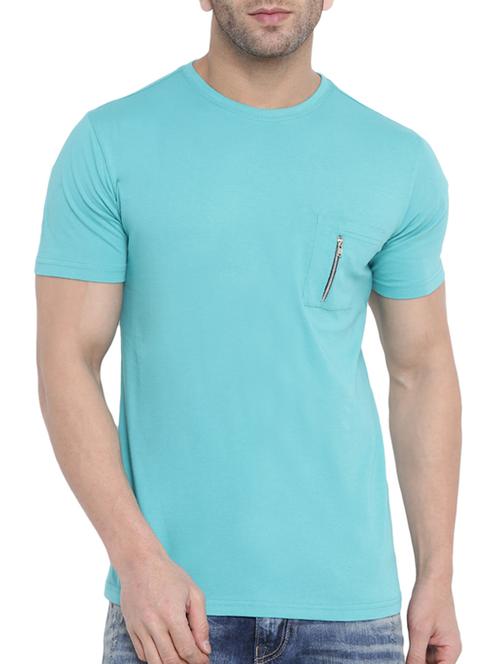 turquoise cotton back print tshirt - 14859034 - Very Small Image - 1