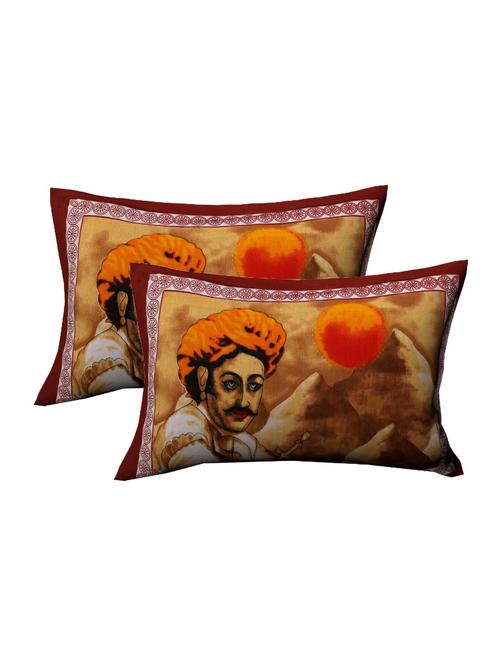 cotton traditional jaipuri pillow cover set(2 pieces)-28"x18" - 14861246 - Very Small Image - 1