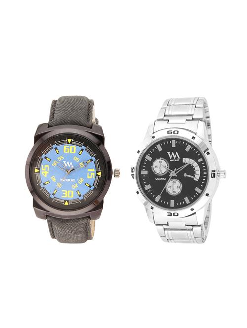 watch me set of 2 analog watches for men - 14863422 - Very Small Image - 1