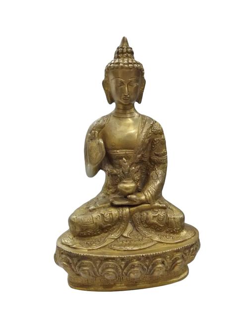 decorative medium size statue of sitting buddha handicrafts product - 14865656 - Very Small Image - 1