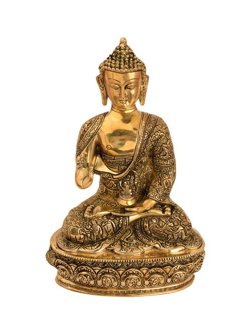 decorative brass statue of buddha handicrafts product - 14865663 - Very Small Image - 1
