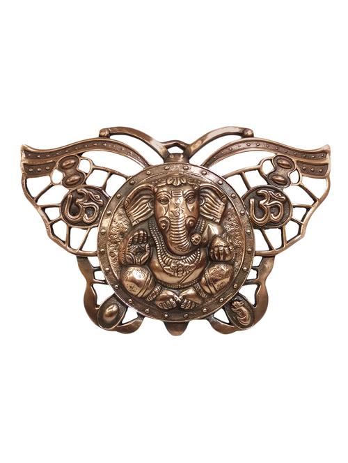 decorative black metal ganesh on butterfly wall hanging handicrafts product - 14865752 - Very Small Image - 1