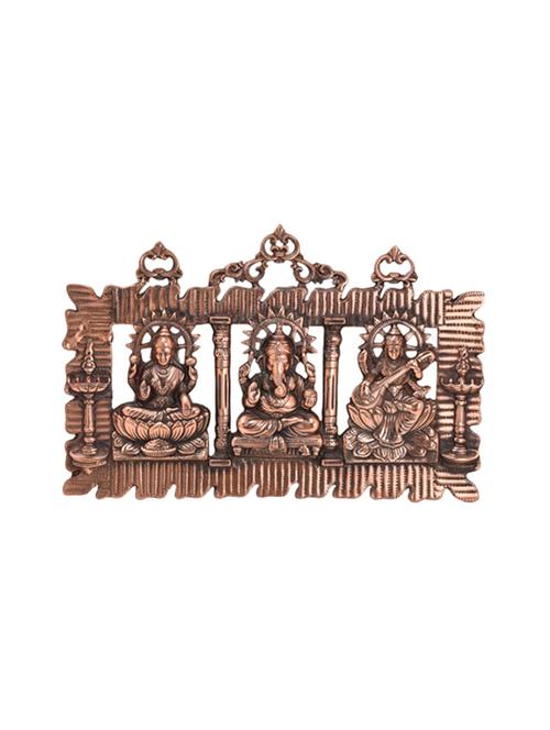 decorative black metal ganesh,laxmi,sarsawati wall hanging handicrafts product - 14865756 - Very Small Image - 1