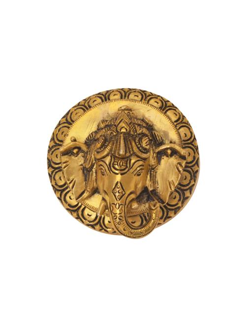 decorative brass ganesha face wall hanging handicrafts product - 14865762 - Very Small Image - 1