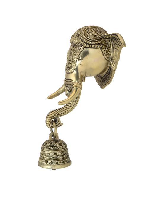 decorative elephant face bell wall hanging handicrafts product - 14865804 - Very Small Image - 1