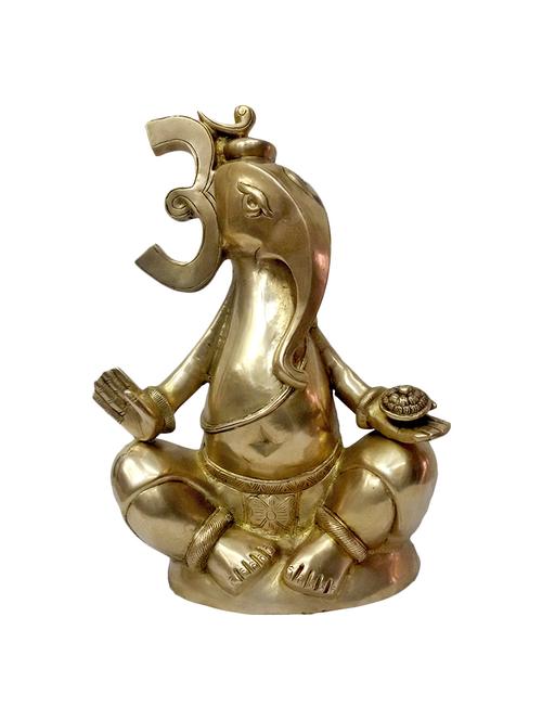 decorative brass om ganesh handicrafts product - 14865902 - Very Small Image - 1