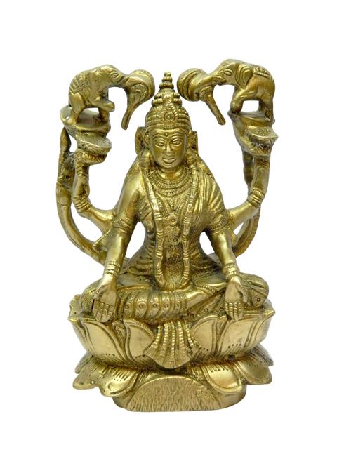 religious god idol of brass gaj laxmi handicrafts product - 14865946 - Very Small Image - 1