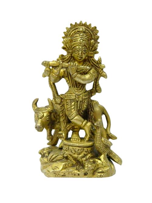 god idol of krishna with cow handicrafts product - 14866004 - Very Small Image - 1