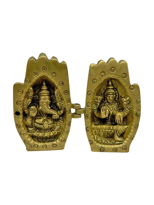 decorative brass statue of ganesh laxmi in hand handicrafts product - 14866174 - Very Small Image - 1