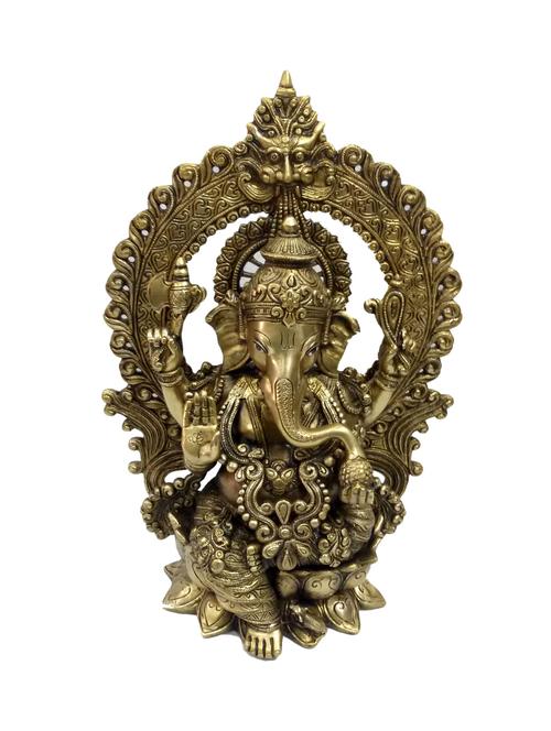 decorative statue of kaman ganesh handicrafts product - 14866206 - Very Small Image - 1