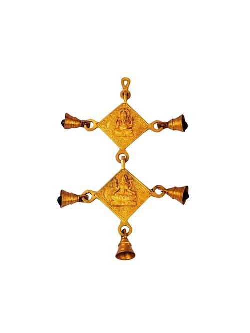 decorative brass ganesha laxmi hanging bell handicrafts product - 14866245 - Very Small Image - 1