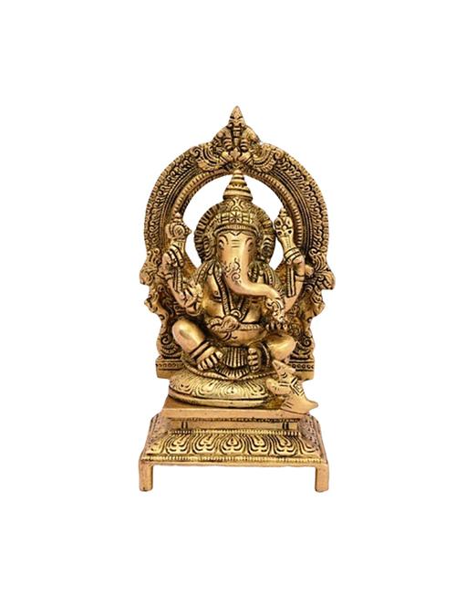 decorative brass statue of kaman ganesha handicrafts product - 14866254 - Very Small Image - 1