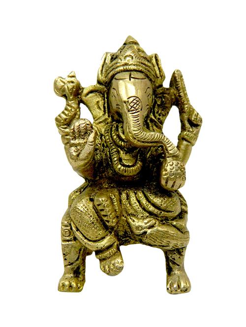 god statue of ganesh sitting on bajath handicrafts product - 14866388 - Very Small Image - 1