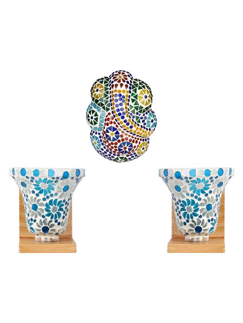 somil colorful designer decorative mosaic wall lamp's combo set - 14866675 - Very Small Image - 1