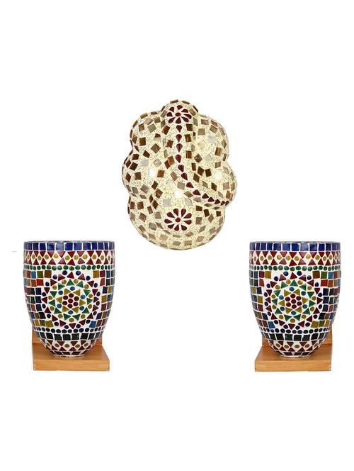 somil colorful designer decorative mosaic wall lamp's combo set - 14866709 - Very Small Image - 1