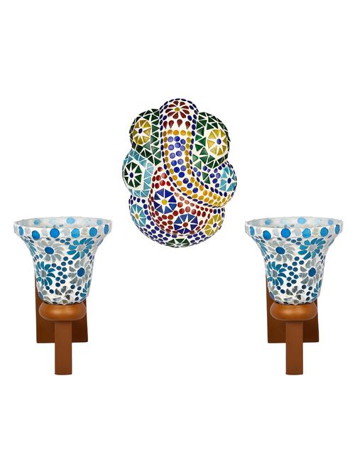 somil colorful designer decorative mosaic wall lamp's combo set - 14866887 - Very Small Image - 1